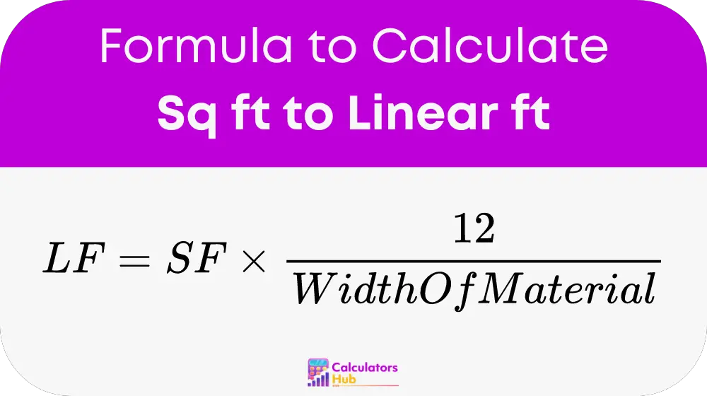 Linear Ft To Sq Ft