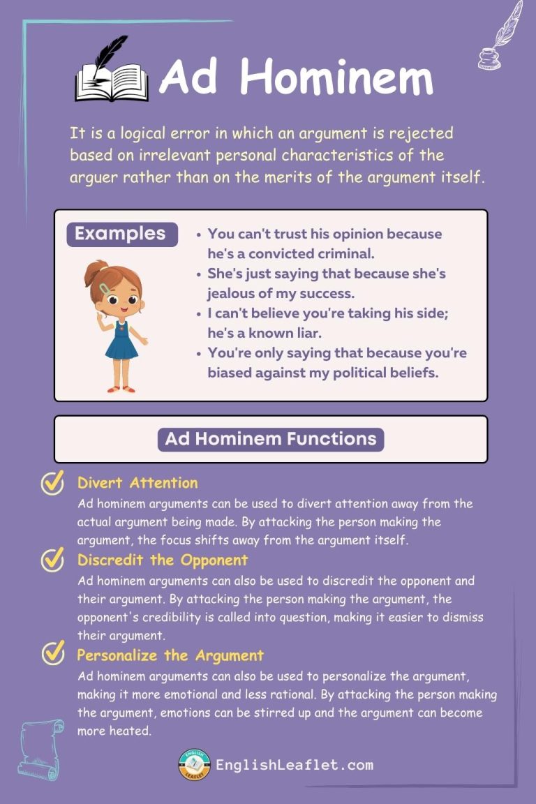 What Is Ad Hominem Types Examples Functions Englishleaflet What Is Ad Hominem Types Examples Functions Englishleaflet